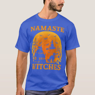 Vintage Retro Yoga Witch Namaste Witches Halloween T-Shirt