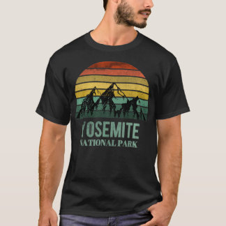 Vintage Retro Yosemite National Park Mountain Cali T-Shirt
