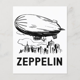 Vintage Retro Zeppelin - Dirigible Airship Sketch