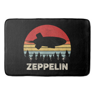 Vintage Retro Zeppelin Shirt Dirigible Airship Bath Mat