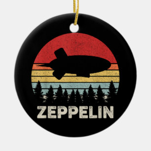 Vintage Retro Zeppelin Shirt Dirigible Airship Ceramic Ornament