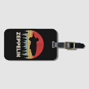 Vintage Retro Zeppelin Shirt Dirigible Airship Luggage Tag