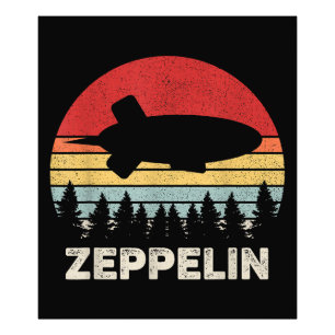 Vintage Retro Zeppelin Shirt Dirigible Airship Photo Print
