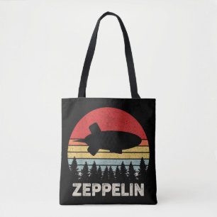 Vintage Retro Zeppelin Shirt Dirigible Airship Tote Bag