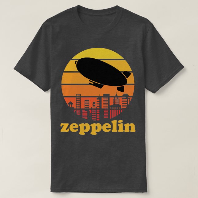 Vintage Retro Zeppelin tee Dirigible Airship15 (Design Front)