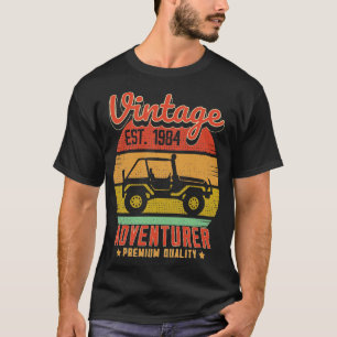 Vintage RetroAdventurer Est 1984 Birthday Gift T-Shirt