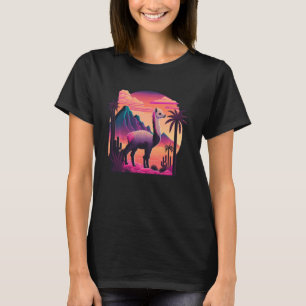 Vintage Retrowave Llama Synthwave 80s Vaporwave Al T-Shirt