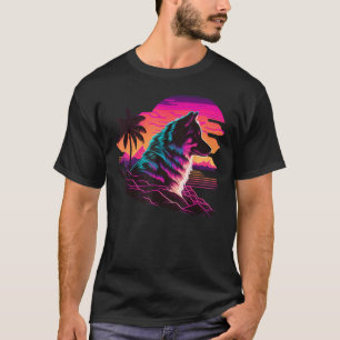 Vintage Retrowave Synthwave 80s Vaporwave Alaskan  T-Shirt
