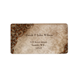 vintage, return address label