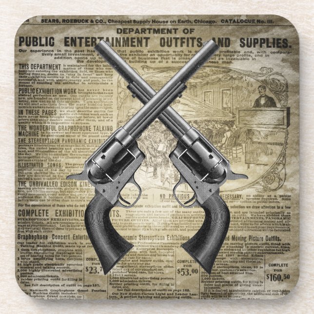 Vintage Revolvers Coaster (Front)