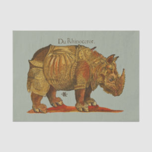Vintage Rhino Durer's Rhinoceros Antique Tissue Paper