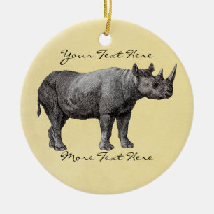 Vintage Rhino Ornament