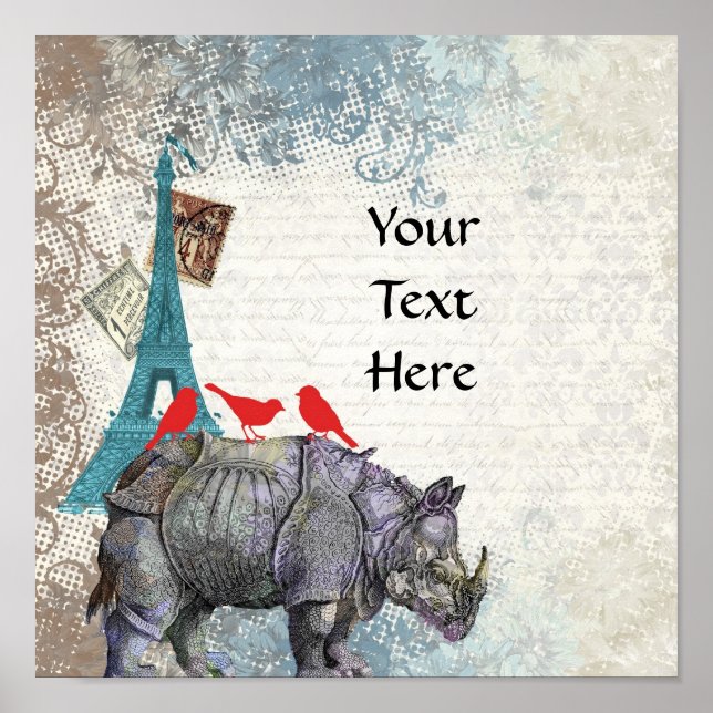 Vintage rhino poster (Front)