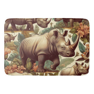 Vintage Rhino Seamless Bath Mat