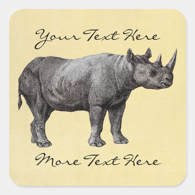 Vintage Rhino Stickers (Front)