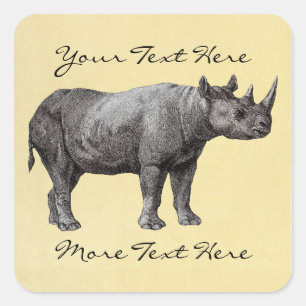 Vintage Rhino Stickers