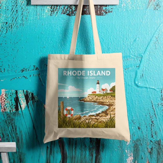 Vintage Rhode Island Tote Bag (Creator Uploaded)