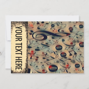 vintage rhythm invitation