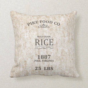 Vintage Rice Sack Cushion