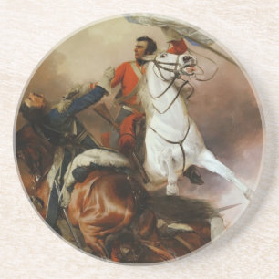 Vintage Richard Ansdell The Fight For The Standard Coaster