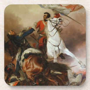 Vintage Richard Ansdell The Fight For The Standard Coaster