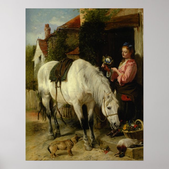 Vintage Richard Ansdell The Gardeners Daughter Poster (Front)