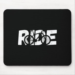 Vintage Ride Cycling Biker Mountain Bicycle Rider Mouse Pad