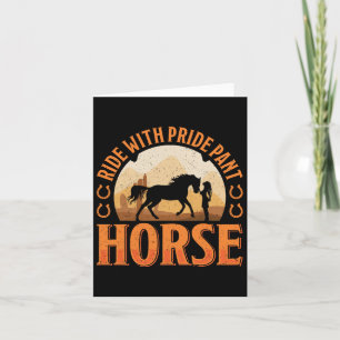 Vintage Ride With Pride Pant Horse  Card