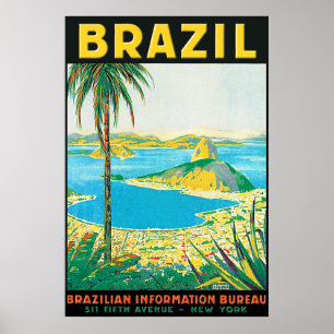 Vintage Rio Brazil Travel Poster