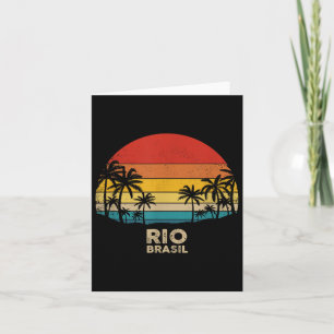 Vintage Rio De Janeiro - Brazil Beach Souvenir  Card