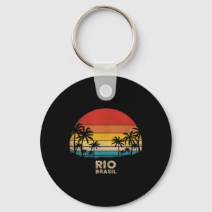 Vintage Rio De Janeiro - Brazil Beach Souvenir  Key Ring