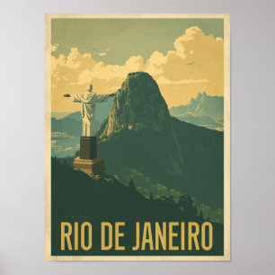 Vintage Rio De Janeiro Travel Poster