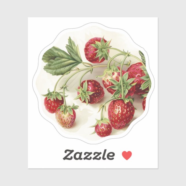 Vintage ripe red strawberries (Sheet)