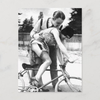 Vintage risque girl photo postcard