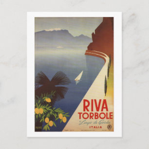 Vintage Riva Torbole Lago de Garda Italy Postcard