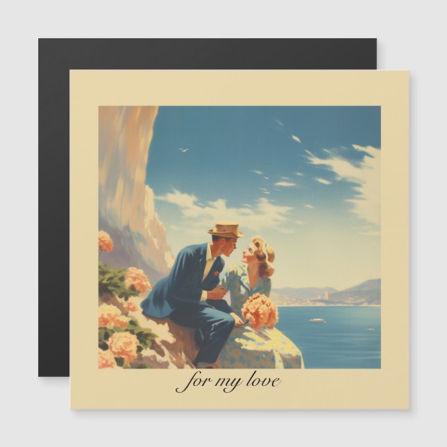 Vintage Riviera Romance Personalised Keepsake (Front/Back)