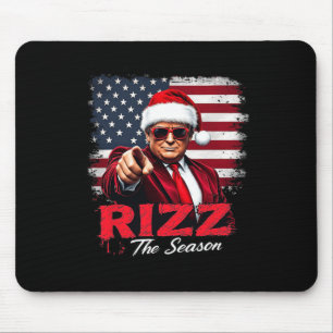 Vintage Rizz The Season Trump Christmas Santa Paja Mouse Pad