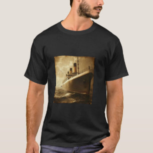 Vintage RMS Titanic Cruise Ship Setting Sail Men W T-Shirt