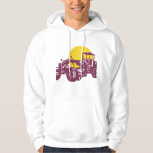Vintage Road Grader Retro Hoodie