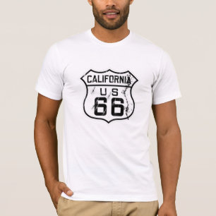 Vintage Road Trip, Retro Route 66 Sign, California T-Shirt