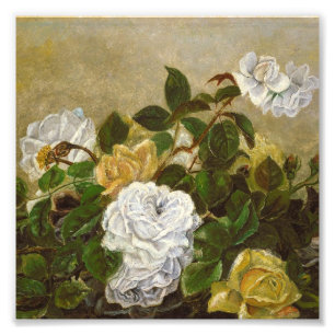 Vintage Robert Duncanson Still Life with Roses Photo Print