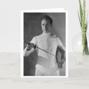 Vintage Robert Montgomery Fencing! Note Card
