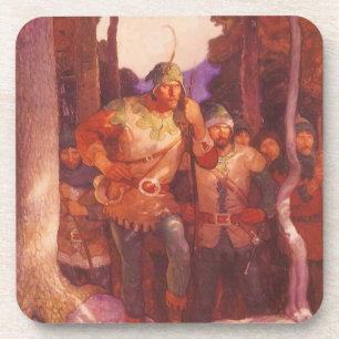 Vintage Robin Hood and His Merry Men by NC Wyeth Coaster
