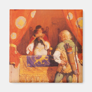 Vintage Robin Hood Meets Maid Marian by NC Wyeth Magnet