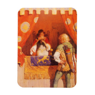 Vintage Robin Hood Meets Maid Marian by NC Wyeth Magnet