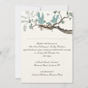 Vintage Robin's Egg Blue Wedding Investment Invitation
