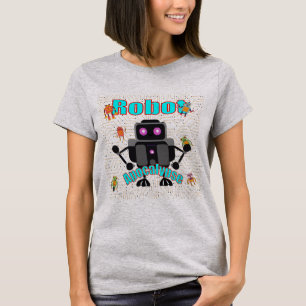Vintage Robot Classic Funny Attacked by Cuteness T-Shirt