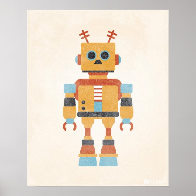 Vintage Robot Poster (Front)