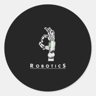 Vintage Robotics Hand Robotic Lover Funny Gift Classic Round Sticker