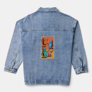 Vintage robots  denim jacket